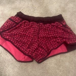 Lululemon women athletic shorts size 10 color pink